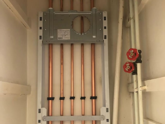 Boiler pipework adjustment